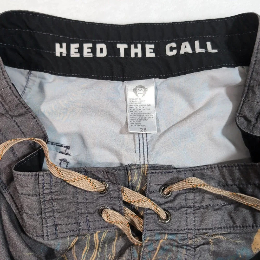 Howler Bros Brothers Board Shorts Swim Mens 28 Sea Life Heed The Call Stretch - Picture 4 of 8